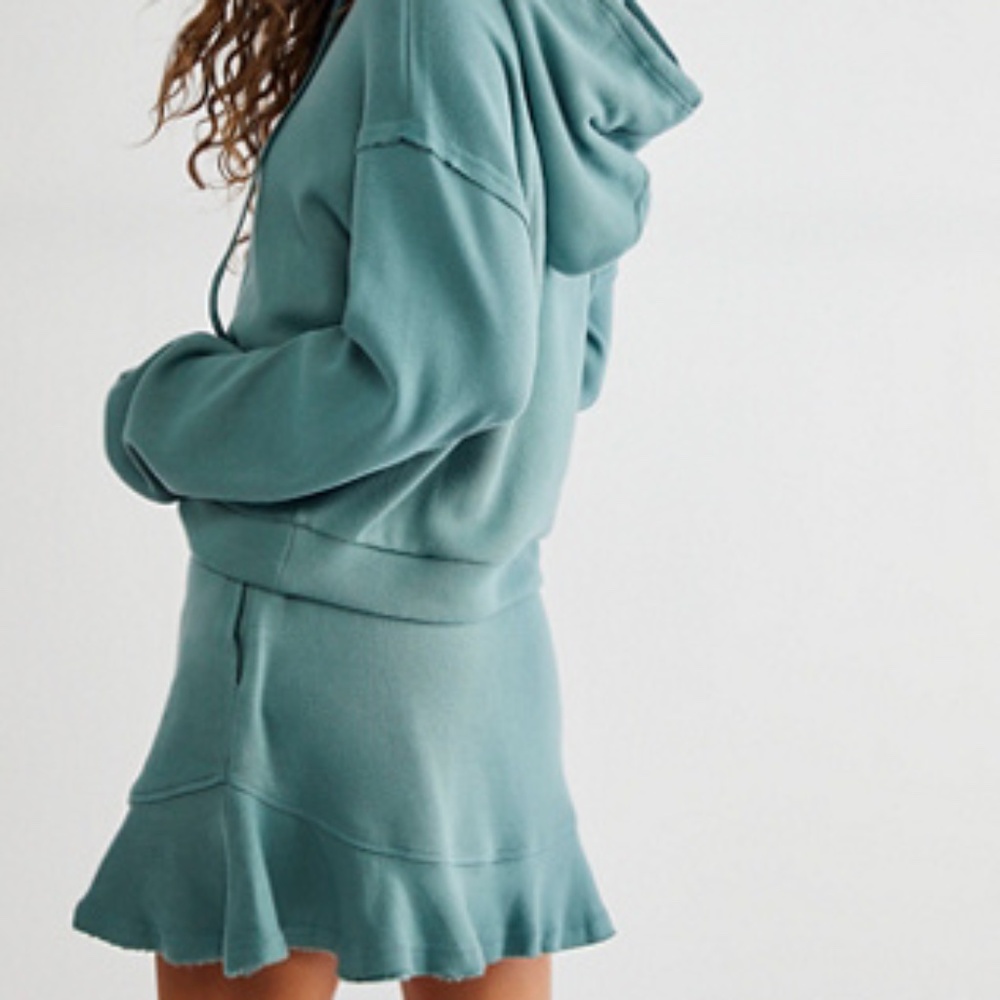 Free People Aqua Mini Skirt